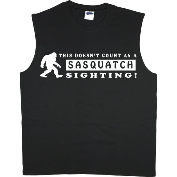 Men's Cut Off Shirts Sasquatch Funny Bigfoot T-shirt Sleeveless Muscle Tee Shirt