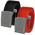 thumbnail image 1 of Men's Cut to Fit Waist Size Up to 32" Casual Outdoor 2 Belt Pack with Antique Silver Flip Top Buckle, 1 of 3