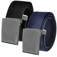 thumbnail image 1 of Men's Cut to Fit Waist Size Up to 32" Casual Outdoor 2 Belt Pack with Antique Silver Flip Top Buckle, 1 of 3