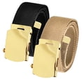 thumbnail image 1 of Men's Cut to Fit Waist Size Up to 32" Casual Outdoor 2 Belt Pack with Gold Slider Buckle, 1 of 3