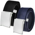 thumbnail image 1 of Men's Cut to Fit Waist Size Up to 36" Casual Outdoor 2 Belt Pack with Polished Silver Flip Top Buckle, 1 of 2