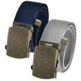 thumbnail image 1 of Men's Cut to Fit Waist Size Up to 40" Casual Outdoor 2 Belt Pack with Antique Brass Slider Buckle, 1 of 3