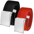 thumbnail image 1 of Men's Cut to Fit Waist Size Up to 40" Casual Outdoor 2 Belt Pack with Polished Silver Flip Top Buckle, 1 of 2