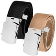 thumbnail image 1 of Men's Cut to Fit Waist Size Up to 50" Casual Outdoor 2 Belt Pack with Silver Slider Buckle, 1 of 3