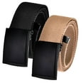 thumbnail image 1 of Men's Cut to Fit Waist Size Up to 60" Casual Outdoor 2 Belt Pack with Black Military Flip Top Buckle, 1 of 3