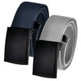 thumbnail image 1 of Men's Cut to Fit Waist Size Up to 60" Casual Outdoor 2 Belt Pack with Black Military Flip Top Buckle, 1 of 3