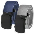 thumbnail image 1 of Men's Cut to Fit Waist Size Up to 60" Casual Outdoor 2 Belt Pack with Black Military Slider Buckle, 1 of 3