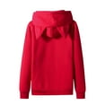 thumbnail image 1 of Men's Cute Cat Ears Hoodies Solid Warm Fleece Hooded Shirts Fashion Lounge Sweatshirt Fall Winter Pullover Tops, 1 of 3