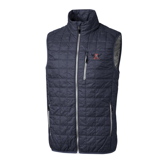 Men's Cutter & Buck Anthracite Auburn Tigers Big & Tall College Vault Rainier Full-Zip Vest
