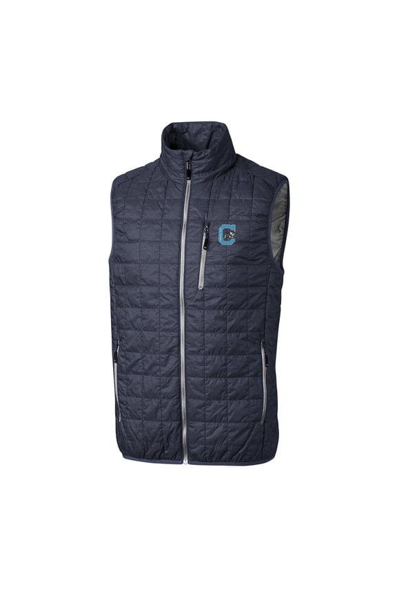 Men's Cutter & Buck Anthracite Citadel Bulldogs Rainier Vault Logo Vest
