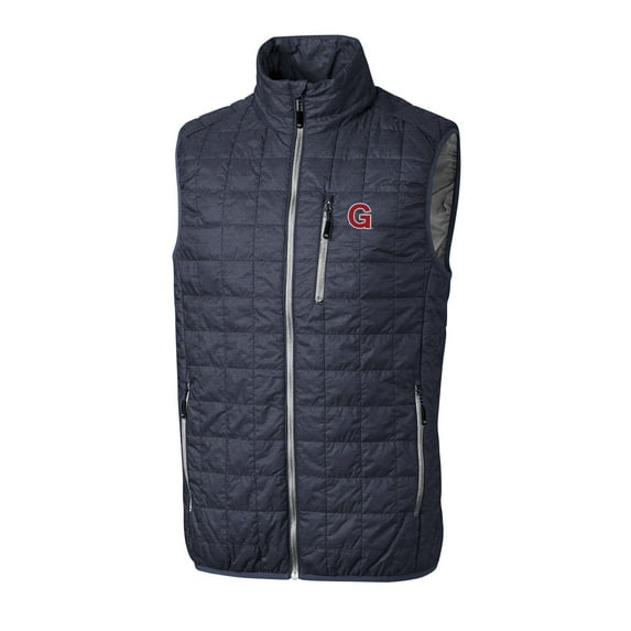 Men's Cutter & Buck Anthracite Gonzaga Bulldogs Big & Tall College Vault Rainier Full-Zip Vest