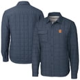 thumbnail image 1 of Men's-Cutter & Buck  Anthracite Syracuse Orange Ranier Eco Insulated PrimaLoft Full-Snap Shacket, 1 of 3
