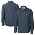 thumbnail image 1 of Men's Cutter & Buck  Anthracite UTSA Roadrunners  Rainier PrimaLoft Eco Insulated Quilted Button-Up Shacket, 1 of 3