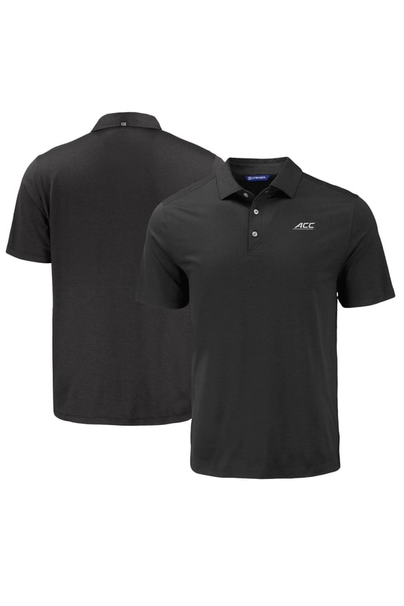 Men's Cutter & Buck Black ACC Gear Coastline Epic Comfort Eco Recycled Polo