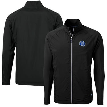 Men's Cutter & Buck Black Air Force Falcons Adapt Eco Knit Hybrid Recycled Big & Tall Full-Zip Jacket
