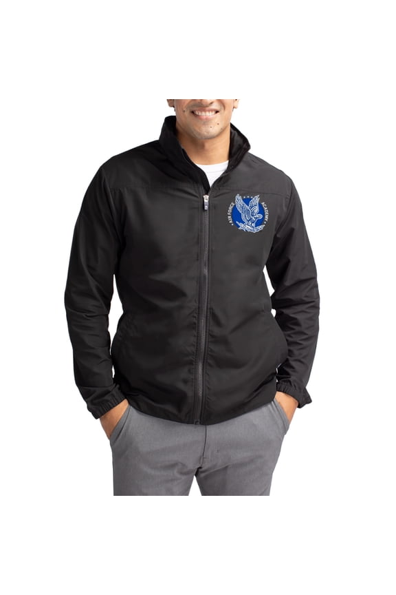 Men's Cutter & Buck Black Air Force Falcons Charter Eco Recycled Full-Zip Jacket