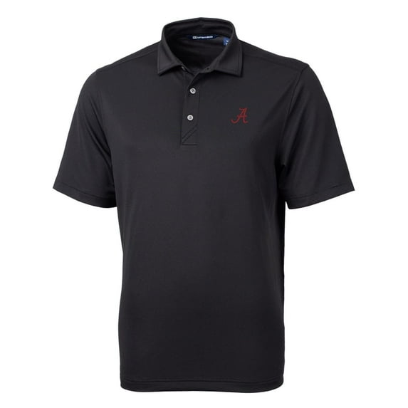 Men's Cutter & Buck Black Alabama Crimson Tide Virtue Eco Pique Recycled Polo