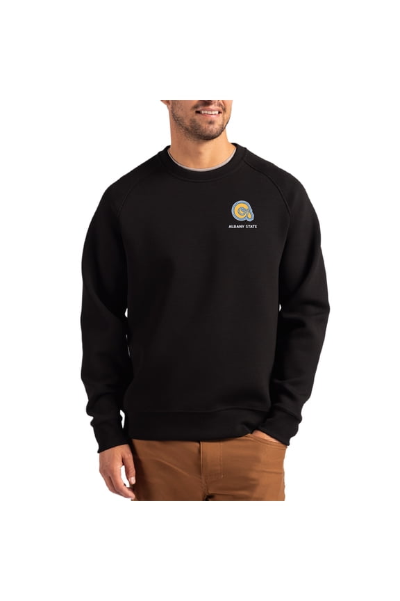 Men's Cutter & Buck Black Albany State Golden Rams Roam Recycled Pullover