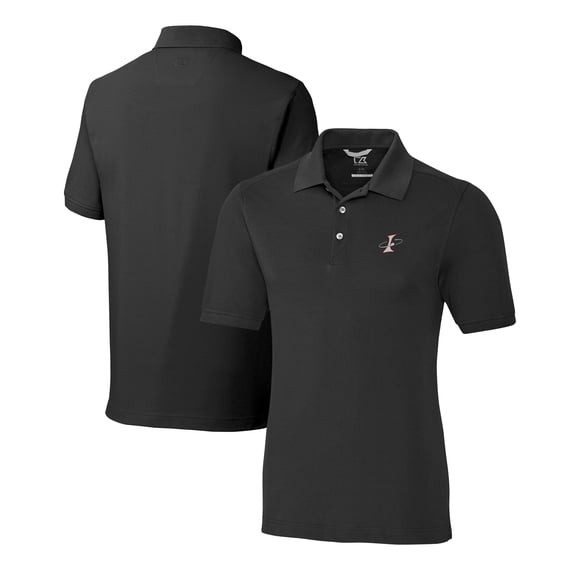 Men's Cutter & Buck Black Albuquerque Isotopes DryTec Advantage Tri-Blend Pique Polo