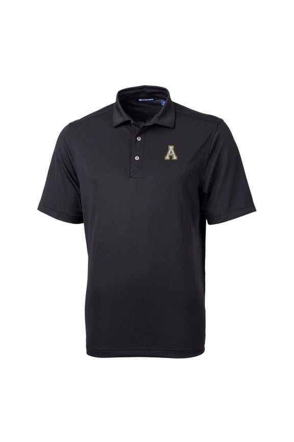 Men's Cutter & Buck Black Appalachian State Mountaineers Big & Tall Virtue Eco Pique Recycled Polo