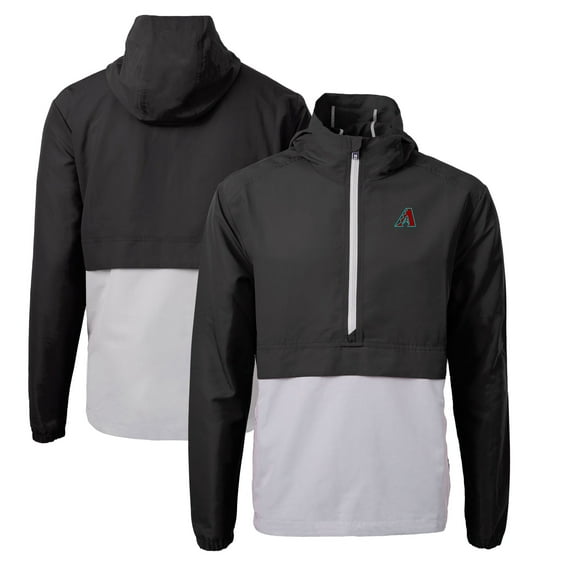 Men's Cutter & Buck Black Arizona Diamondbacks Charter Eco Recycled Anorak Jacket