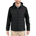 thumbnail image 1 of Men's Cutter & Buck Black Arkansas Razorbacks Evoke Hybrid Eco Softshell Recycled Full Zip Hooded Jacket, 1 of 2