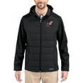 thumbnail image 1 of Men's Cutter & Buck Black Arkansas Razorbacks Evoke Hybrid Eco Softshell Recycled Full Zip Hooded Jacket, 1 of 2