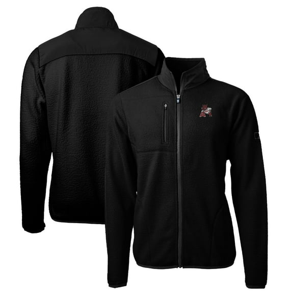 Men's Cutter & Buck Black Arkansas Razorbacks Logo Big & Tall Cascade Eco Sherpa Fleece Full-Zip Jacket