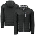 thumbnail image 1 of Men's-Cutter & Buck  Black Arkansas Razorbacks Rainier Eco PrimaLoft Hooded Full-Zip Jacket, 1 of 3
