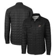 thumbnail image 1 of Men's Cutter & Buck Black Arkansas Razorbacks Rainier PrimaLoft Eco Insulated Quilted Button-Up Shacket, 1 of 3