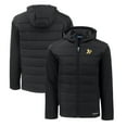 thumbnail image 1 of Men's Cutter & Buck Black Athletics Evoke Hybrid Eco Softshell Recycled Full-Zip Hoodie, 1 of 3