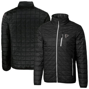 Men's Cutter & Buck Black Atlanta Falcons Rainier PrimaLoft Eco Insulated Full-Zip Puffer Jacket
