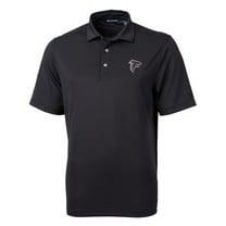 Men's Cutter & Buck Black Atlanta Falcons Virtue Eco Pique Recycled Polo