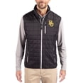 thumbnail image 1 of Men's-Cutter & Buck  Black Baylor Bears Rainier Eco Insulated PrimaLoft Full-Zip Puffer Vest, 1 of 2
