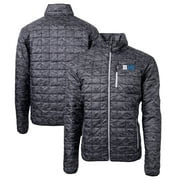 Men's Cutter & Buck  Black Big Ten Gear Rainier PrimaLoft Eco Insulated Printed Full-Zip Puffer Jacket