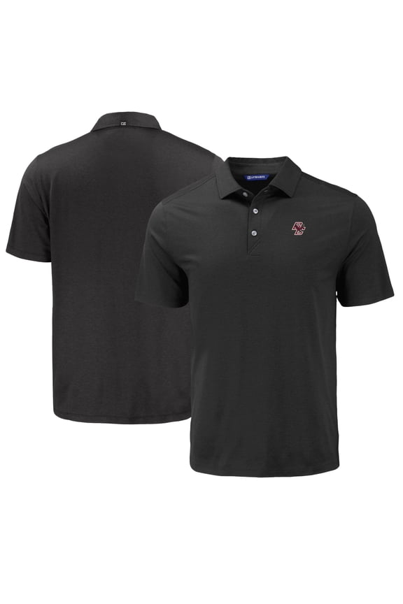 Men's Cutter & Buck Black Boston College Eagles Coastline Epic Comfort Eco Recycled Polo