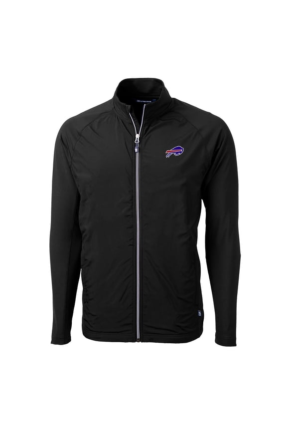 Men's Cutter & Buck Black Buffalo Bills Adapt Eco Knit Full-Zip Jacket
