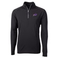 thumbnail image 1 of Men's Cutter & Buck Black Buffalo Bills Adapt Eco Knit Quarter-Zip Pullover Jacket, 1 of 1