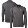 thumbnail image 1 of Men's Cutter & Buck Black Buffalo Bills Big & Tall Virtue Eco Pique Micro Stripe Tri-Blend Quarter-Zip Jacket, 1 of 3
