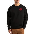 thumbnail image 1 of Men's Cutter & Buck Black Buffalo Bills Throwback Roam Recycled Raglan Pullover Sweatshirt, 1 of 2
