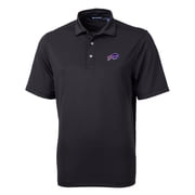 Mens Cutter & Buck Black Buffalo Bills Virtue Eco Pique Recycled Polo