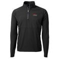thumbnail image 1 of Men's Cutter & Buck Black Central Missouri Mules Adapt Eco Knit Hybrid Recycled Quarter-Zip Pullover Top, 1 of 1