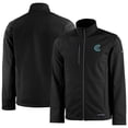 thumbnail image 1 of Men's Cutter & Buck  Black Charlotte Knights Evoke Eco Softshell Recycled Full-Zip Jacket, 1 of 3