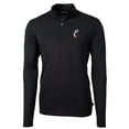 thumbnail image 1 of Men's Cutter & Buck Black Cincinnati Bearcats Virtue Eco Pique Recycled Quarter-Zip Jacket, 1 of 1