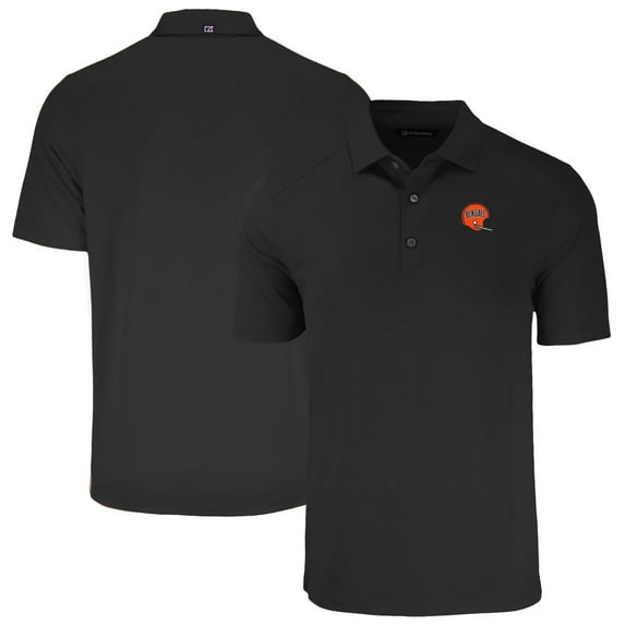 Men's Cutter & Buck Black Cincinnati Bengals Throwback Big & Tall Forge Eco Stretch Recycled Polo