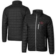 thumbnail image 1 of Men's Cutter & Buck Black Cincinnati Reds Big & Tall Rainier Full-Zip Puffer Jacket, 1 of 3