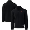 thumbnail image 1 of Men's Cutter & Buck  Black Cincinnati Reds Big & Tall Roam Eco Recycled Full-Zip Jacket, 1 of 3