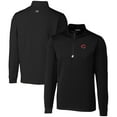 thumbnail image 1 of Men's Cutter & Buck  Black Cincinnati Reds Big & Tall Traverse Stretch Quarter-Zip Pullover Top, 1 of 3