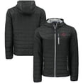 thumbnail image 1 of Men's Cutter & Buck  Black Cincinnati Reds Rainier Primaloft Eco Full-Zip Hooded Jacket, 1 of 3