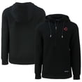 thumbnail image 1 of Men's Cutter & Buck  Black Cincinnati Reds Roam Eco Half-Zip Recycled Pullover Hoodie, 1 of 3